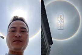 Vầng hào quang xuất hiện trên bầu trời, nhiều người thấy vật thể lạ