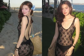 Bạn gái tiền đạo Minh Bình mặc đồ ren xuyên thấu đốt mắt netizen