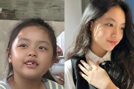 16 tuổi, bé Suti “Bố ơi mình đi đâu thế” cao như hoa hậu