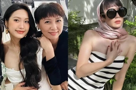 Mẹ vợ Đoàn Văn Hậu trẻ đẹp, tháp tùng con gái chụp ảnh bầu