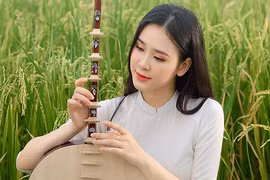 Á khôi 10X xứ Nghệ khoe nhan sắc cực phẩm bên ruộng lúa 