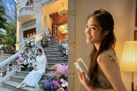 Hoa khôi bóng chuyền khoe dáng trước căn biệt thự xa hoa nhà chồng