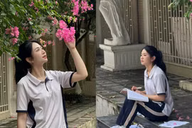 Đu trend “thanh xuân vườn trường”, Lê Bống được khen đẹp ngọt ngào 