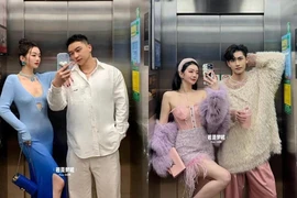 Cặp đôi phối đồ trong thang máy khiên netizen ngẩn ngơ