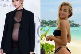 Diện đồ xuyên thấu, vợ của sao Real Madrid khiến fan bỏng mắt