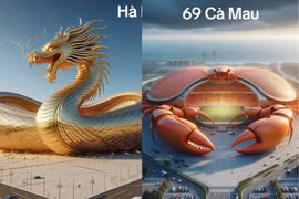 Sân vận động tạo bằng AI của các tỉnh thành, Cà Mau xuất sắc