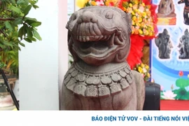Tượng sư tử đá thành Đồ Bàn được công nhận bảo vật quốc gia