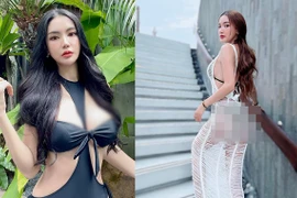 Nữ doanh nhân xinh đẹp mê mốt cắt xẻ lộ nội y táo bạo