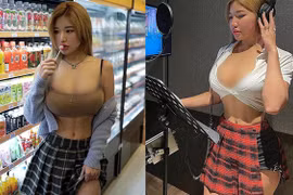 Đỏ mặt trước cô nàng nghiện "thả rông", hở hang từ nhà ra phố 