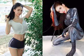 Nàng hot girl body bốc lửa, đẹp ma mị trong bộ đồ người nhện