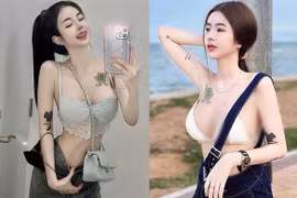 Hot girl “mặc như không” khoe vòng eo rắn nước mê hoặc