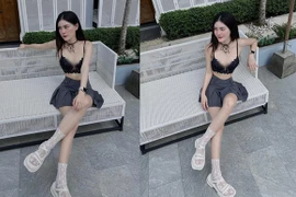 Dạo phố, hot girl xinh đẹp vô tư diện nội y khoe dáng nuột