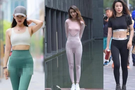 Ngượng chín mặt mỹ nữ diện quần tập lộ điểm nhạy cảm hớ hênh