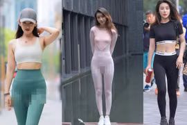 Ngượng chín mặt mỹ nữ diện quần tập lộ điểm nhạy cảm hớ hênh