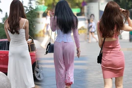 Mặc đồ mỏng dính bám chặt vòng 3, chị em bị chê phản cảm