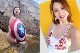 MC Bạch Vân khoe thân hình nóng bỏng dưới tấm khiên