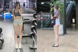 Đỏ mặt hot girl lộ vùng nhạy cảm khi mặc quần tập ra đường