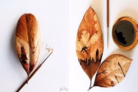 Sáng tạo tuyệt vời từ cà phê và lá cây