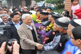 Tổng bí thư Nguyễn Phú Trọng dự ngày hội đại đoàn kết toàn dân tộc