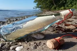 Dọn rác bờ biển, cậu bé Anh nhặt được lá thư thú vị từ châu lục khác