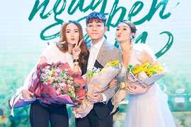 Minh Hằng tươi tắn bên Jun Phạm sau ồn ào cằm dài ngoằng