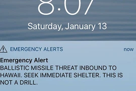 Hawaii nhận cảnh báo tên lửa đạn đạo vì sự cố 'bấm nhầm nút'
