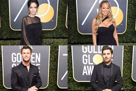 Dàn sao Hollywood đồng loạt diện đồ đen tại Quả cầu vàng 2018