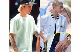 Hailey Baldwin khoe nhẫn đính hôn, sánh đôi cùng Justin Bieber