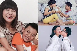 Khoảnh khắc đáng yêu của Cát Phượng bên con trai