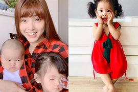 Vẻ đáng yêu phát hờn của 2 nhóc tì nhà Hải Băng - Thành Đạt