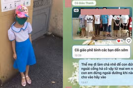 HS lớp 1 đứng nắng ở Hải Phòng: Thật - giả... để bé được yên!