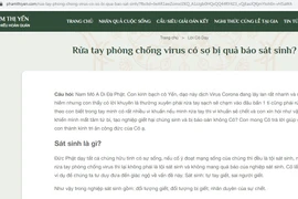 Website bà Phạm Thị Yến gây sốc với câu hỏi: "Rửa tay phòng chống virus có sợ bị quả báo sát sinh?"