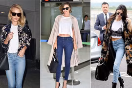 Thời trang sân bay cực đỉnh của các siêu mẫu thế giới