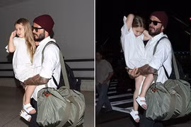 David Beckham cưng Harper như trứng mỏng