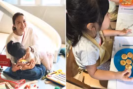 Lần hiếm hoi Lê Tư khoe con gái