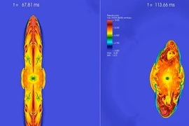 Ảnh 3D siêu thực về quá trình siêu tân tinh sụp đổ
