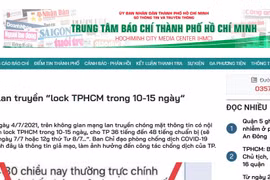 Bác bỏ thông tin “Quyết định lock TPHCM trong 10-15 ngày” 