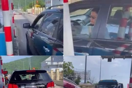 Video: Ô tô biển xanh giơ thẻ 'Xe hộ đê' rồi không chịu nộp phí BOT