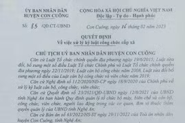 Nghệ An: Chiếm đoạt tài sản, cán bộ địa chính bị buộc thôi việc