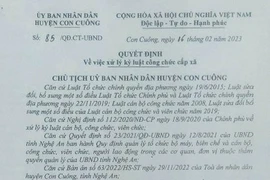 Nghệ An: Chiếm đoạt tài sản, cán bộ địa chính bị buộc thôi việc