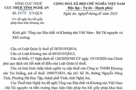 Công ty Tín Hoằng bị đề nghị thu hồi giấy phép khai thác khoáng sản