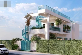 Nhà phố nghệ thuật, cầu thang uốn lượn như sóng, nội thất thu hút mọi ánh nhìn