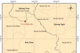 Hai trận động đất ở Kon Tum gây rung lắc mạnh ở Quảng Nam
