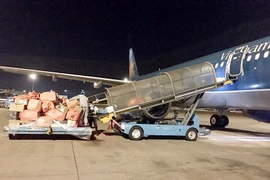 Bên trong máy bay của Việt Nam chở hàng cứu trợ phòng chống COVID-19