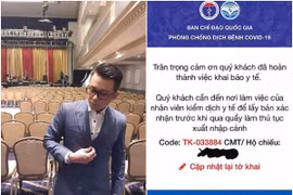 Tuấn Hưng và bạn bè thực hiện khai báo y tế từ Mỹ thế nào?