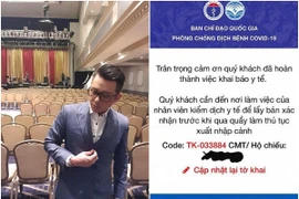 Tuấn Hưng và bạn bè thực hiện khai báo y tế từ Mỹ thế nào?