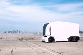 Xe tải chạy điện không vô lăng, không người lái hoạt động thế nào?