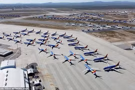 Covid-19: Hàng nghìn máy bay xếp hàng "đắp chiếu", sân bay như nhà hoang