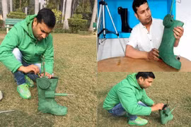 “Đỉnh cao” đôi giày chiến đấu định vị, phun lửa và bắn đạn