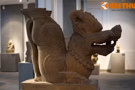 Tận mục bức tượng rồng lạ lùng của vương quốc Chăm Pa